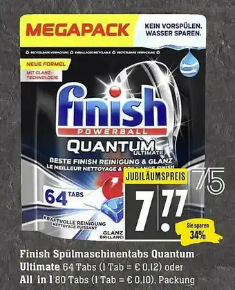 Scheck-in-Center Finish Spülmaschinentabs Quantum Ultimate Oder Allin1 Angebot