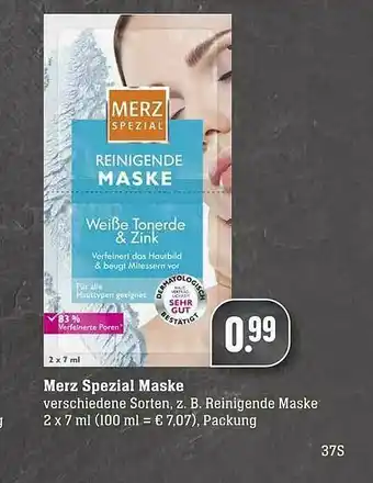 Scheck-in-Center Merz Spezial Maske Angebot