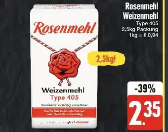 Edeka Rosenmehl weizenmehl type 405 Angebot