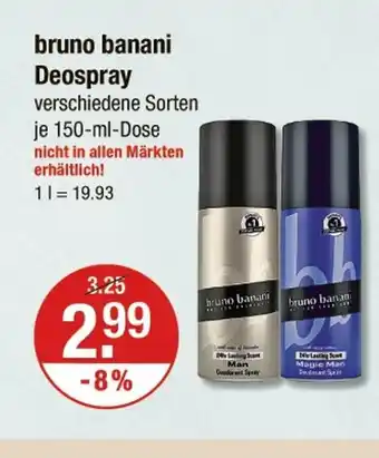 V Markt Bruno banani deospray Angebot