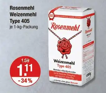 V Markt Rosenmehl weizenmehl type 405 Angebot