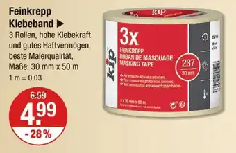 V Markt Kip feinkrepp klebeband Angebot