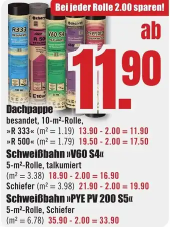 B1 Discount Baumarkt Dachpappe Angebot