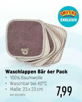 Smyths Toys Waschlappen Bär 6er Pack Angebot