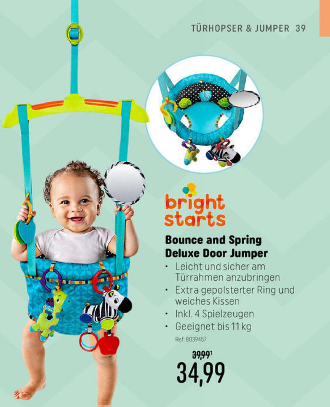 Bright Starts Bounce and Spring Deluxe Door Jumper Angebot bei Smyths Toys