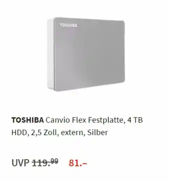 MediaMarkt Toshiba Canvio Flex Festplatte Angebot