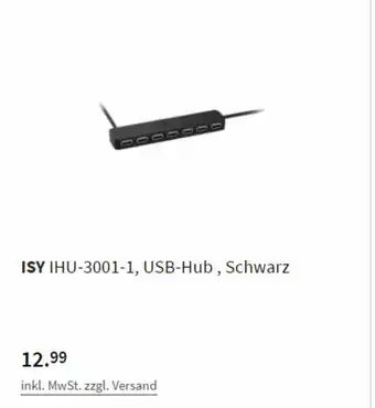 MediaMarkt ISY IHU-3001-1, USB-Hub, Schwarz Angebot