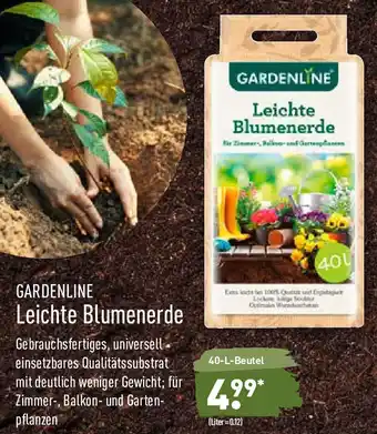 Aldi Nord Gardenline Leichte Blumenerde 40L Angebot