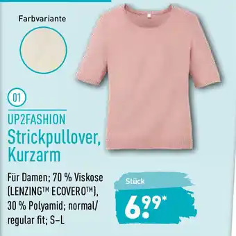 Aldi Nord UP2Fashion Strickpullover, Kurzarm Angebot