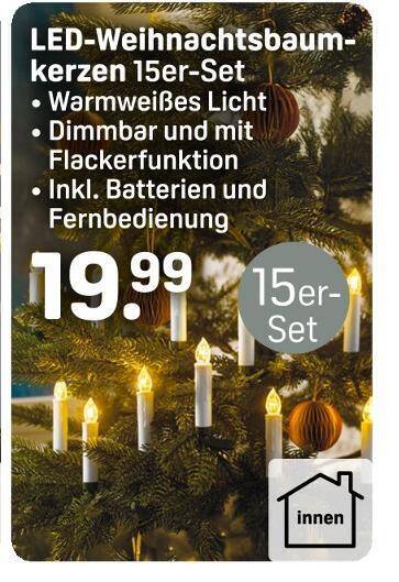 Led-weihnachtsbaumkerzen 15er-set Angebot bei Rossmann