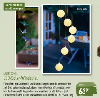 Aldi Nord Lightzone LED/Solar Windspiel Angebot