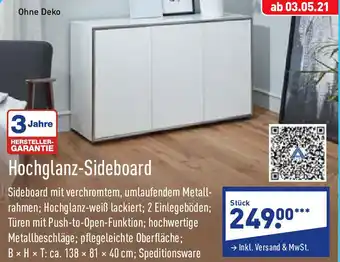 Aldi Nord Hochglanz Sideboard Angebot