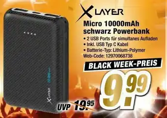 Expert XLayer Micro 10000mAh schwarz Powerbank Angebot