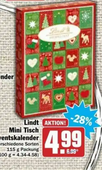 dodenhof Lindt Mini Tisch Adventskalender Angebot