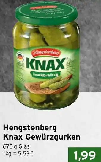 CAP Markt Hengstenberg Knax Gewürzgurken Angebot