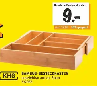 SCONTO KHG Bambus Besteckkasten Angebot