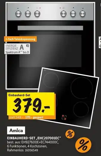 SCONTO Amica Einbauherd Set EHC207001EC Angebot