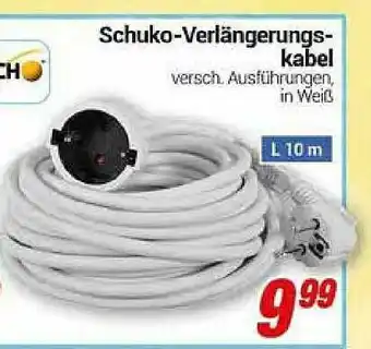 CENTERSHOP Schuko-verlängerungs-kabel Angebot