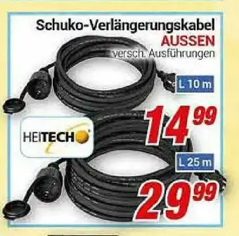 CENTERSHOP Schuko-verlängerungskabel Aussen Heitech Angebot