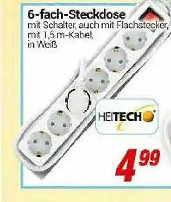 CENTERSHOP 6-fach-steckdose Heitech Angebot