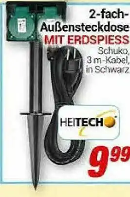 CENTERSHOP 2-fach-außensteckdose Mit Erdspiess Heitech Angebot