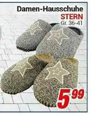 CENTERSHOP Damen-hausschuhe Stern Angebot