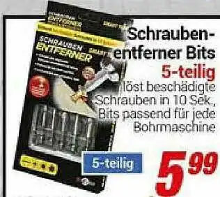 CENTERSHOP Schrauben-entferner Bits 5-teilig Angebot