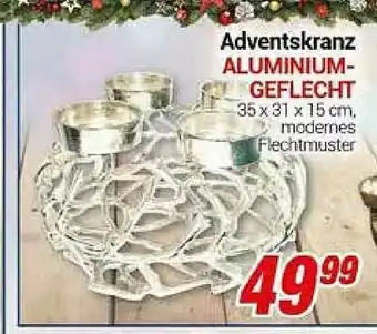 CENTERSHOP Adventskranz Aluminium-geflecht Angebot