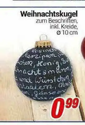 CENTERSHOP Weihnachtskugel Angebot