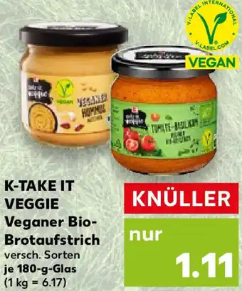 Kaufland K-TAKE IT VEGGIE Veganer Bio-Brotaufstrich Angebot