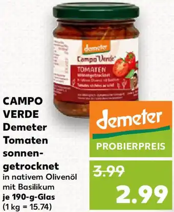 Kaufland CAMPO VERDE Demeter Tomaten sonnengetrocknet Angebot