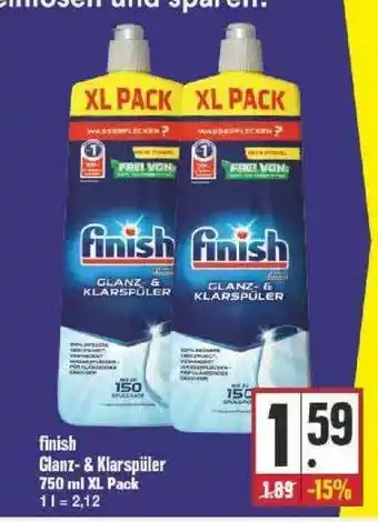 Edeka Finish Glanz- & Klarspüler Angebot