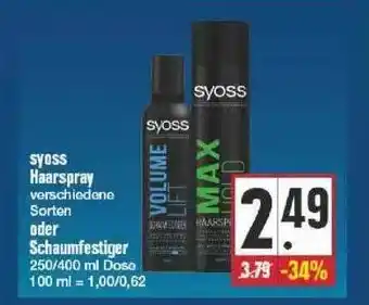 Edeka Syoss Haarspray Oder Schaumfestiger Angebot