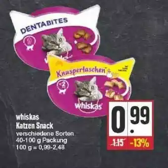 Edeka Whiskas Katzen Snack Angebot