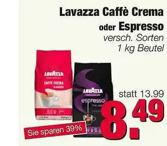 Edeka Scherer Lavazza Caffè Crema Oder Espresso Angebot