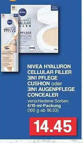 Famila Nord West Nivea Hyaluron Cellular Filler 3in1 Pflege Cushion Oder 3in1 Augenpflege Concealer Angebot