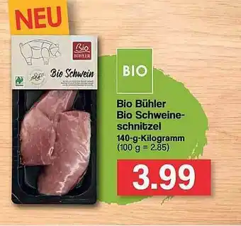 Famila Nord West Bio Bühler Bio Schweineschnitzel Angebot