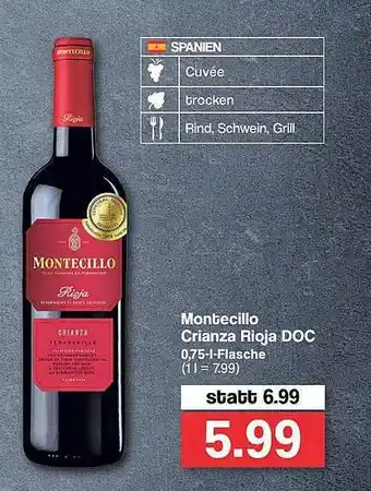 Famila Nord West Montecillo Crianza Rioja Doc Angebot