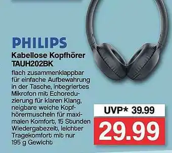 Famila Nord West Philips Kabellose Kopfhörer Tauh202bk Angebot