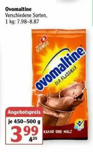 Globus Ovomaltine Angebot