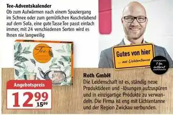 Globus Tee- Adventskalender Roth GmbH Angebot