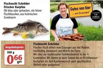 Globus Fischzucht Schröder Frischer Karpfen, Fischzucht Schröder Angebot