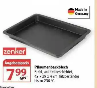 Globus Pflaumenbackblech Angebot