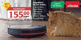 Globus Vileda Saugroboter VR 201 Petpro Angebot