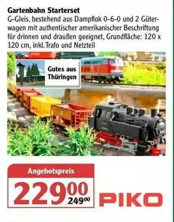Globus Piko Gartenbahn Starterset Angebot