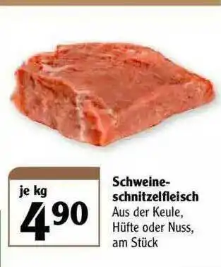 Globus Schweine Schnitzelfleisch Angebot