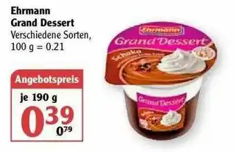 Globus Erhmann Grand Dessert Angebot