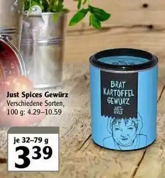 Globus Just Spices Gewürz Angebot