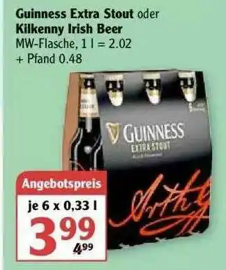 Globus Guinness Extra Stout Oder Kilkenny Irish Beer Angebot