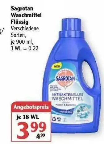 Globus Sagrotan Waschmittel Flüssig Angebot